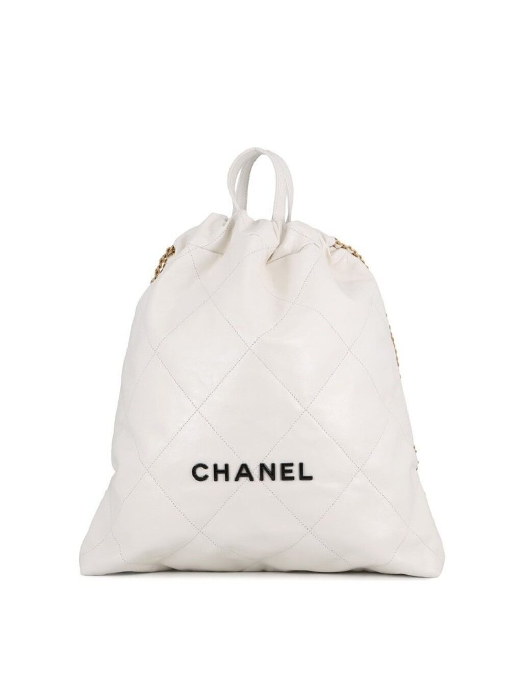 Chanel Backpack 22 Large Leather White